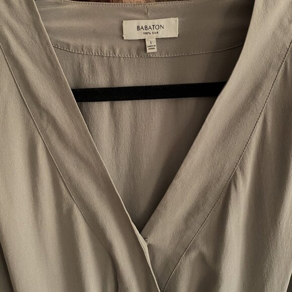 Aritzia Babaton Corbett 100% Silk Romper in gray - Picture 3 of 16